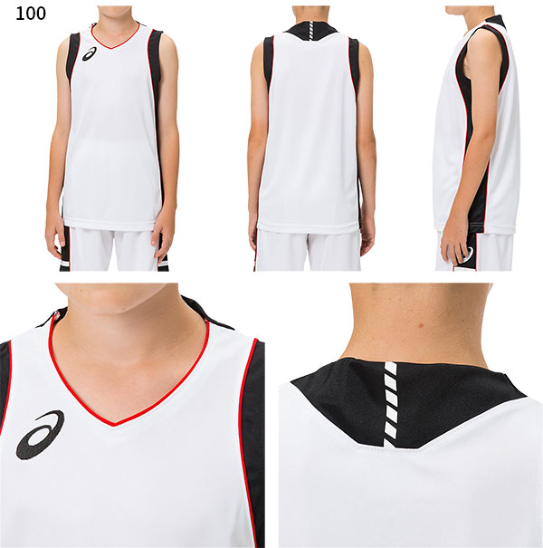 アシックス ジュニア キッズ Jr.ゲームシャツ バスケットボールウェア トップス ノースリーブ 袖なし 2064A013 :asics-4759:バイタライザー  通販 