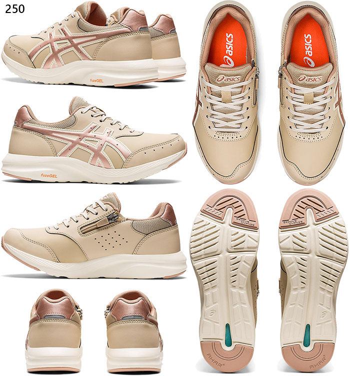 新品 asics ファスナー付ウォーキングシューズ ゲルファンウォーカー 26㎝ アシックス（ASICS）（レディース）スニーカー ウォーキング