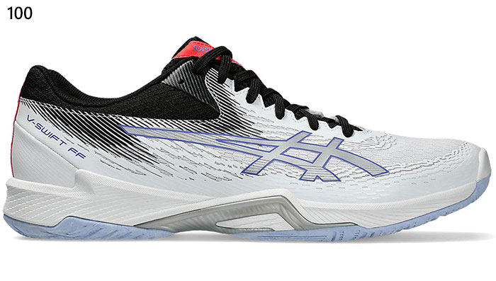 asics バレーボールシューズ ホワイト/ブラック/パープル ブイスイフト ASICS 【アシックス】V-SWIFT FF 3 LO SO-EXTRA WIDE オリジナル