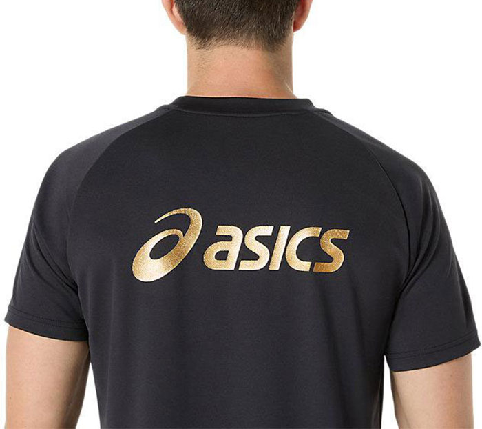 ASICS（アシックス） メンズ プラクティス半袖シャツ 背面ビックロゴ
