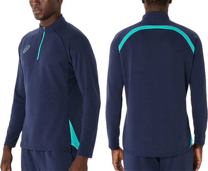 ASICS（アシックス） メンズ ハーフジップニットシャツ サッカーウェア