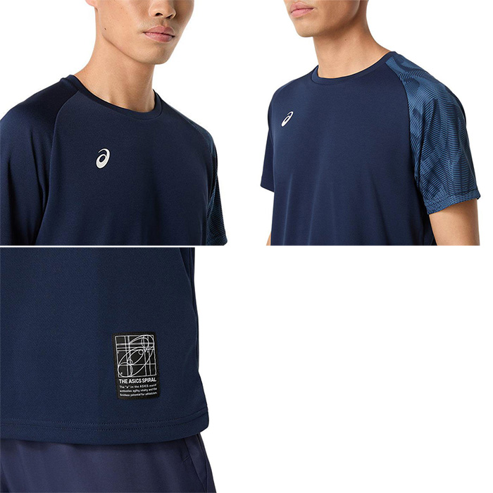 asics 半袖ウェア サイズ0 ネイビー　国士舘はんぶい ASICS（アシックス） メンズ ドライグラフィック半袖シャツ