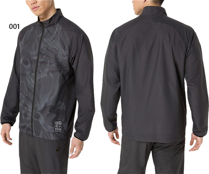 新品　アシックス　メンズ　裏メッシュ　撥水　ウィンドブレーカー　ブラック上下　S ASICS（アシックス） メンズ 裏メッシュグラフィックウインド