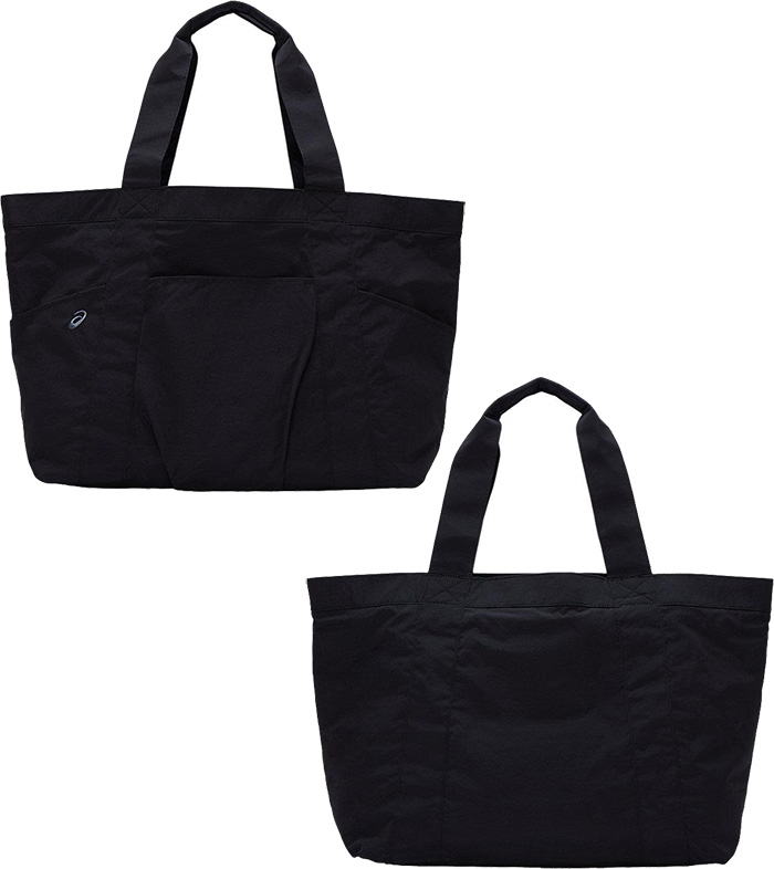新品未使用 アシックス ブラックトートバック ブラック プリントロゴ ASICS（アシックス） 20L メンズ レディース トートバッグ バッグ 鞄
