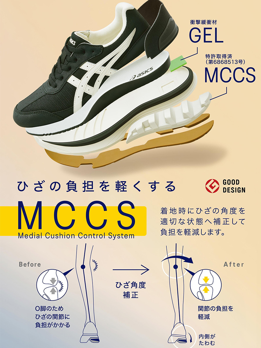 ASICS（アシックス） 4E幅相当 ひざへの負担を軽減する メンズ ニーズ