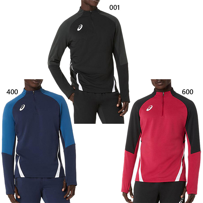 ASICS（アシックス） メンズ ハーフジップニットシャツ サッカーウェア