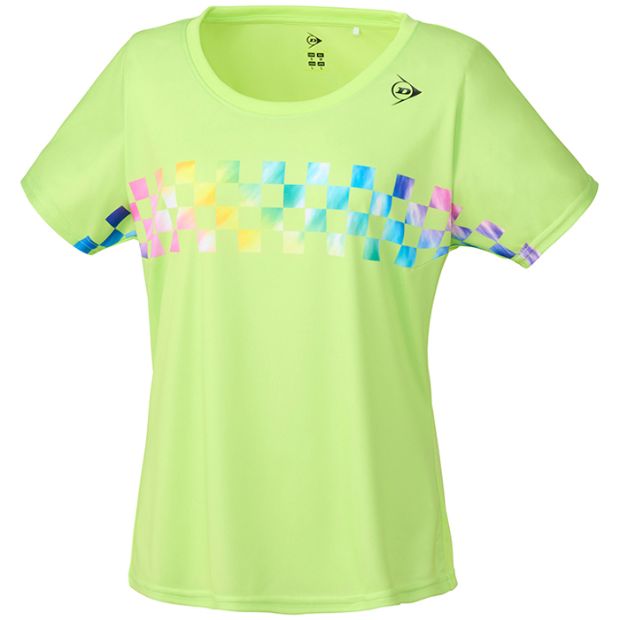 ダンロップ レディース ゲームシャツ GAME SHIRT テニス バドミントンウェア トップス 半袖 ホワイト 白 レッド 赤 グリーン 緑 送料無料 DUNLOP DAP1421W ダンロップスポーツ ダンロップ レディース ゲームシャツ GAME SHIRT