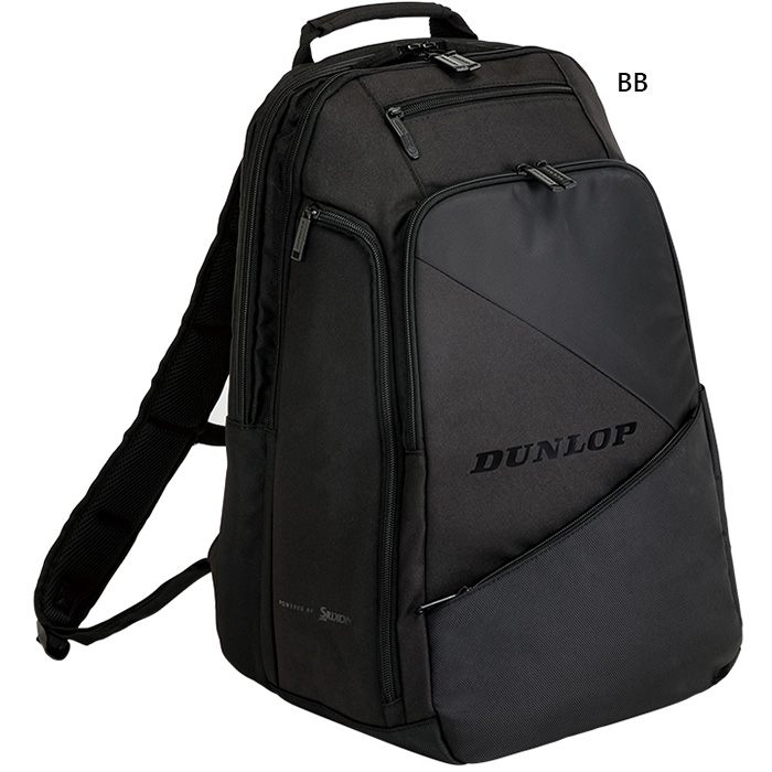 テニスラケット2本収納 ダンロップ メンズ レディース バックパック テニスバッグ 鞄 リュックサック デイパック ブラック 黒 送料無料 DUNLOP DTC2482 ダンロップスポーツ テニスラケット2本収納 ダンロップ メンズ