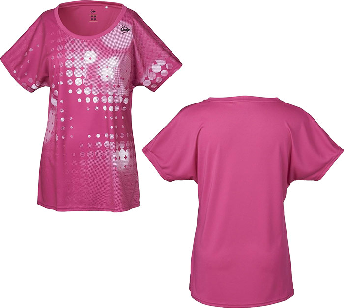 ダンロップ レディース ゲームシャツ テニス バドミントンウェア トップス 半袖 ピンク グリーン 緑 送料無料 DUNLOP DAP1361W ダンロップスポーツ ダンロップ レディース ゲームシャツ テニス