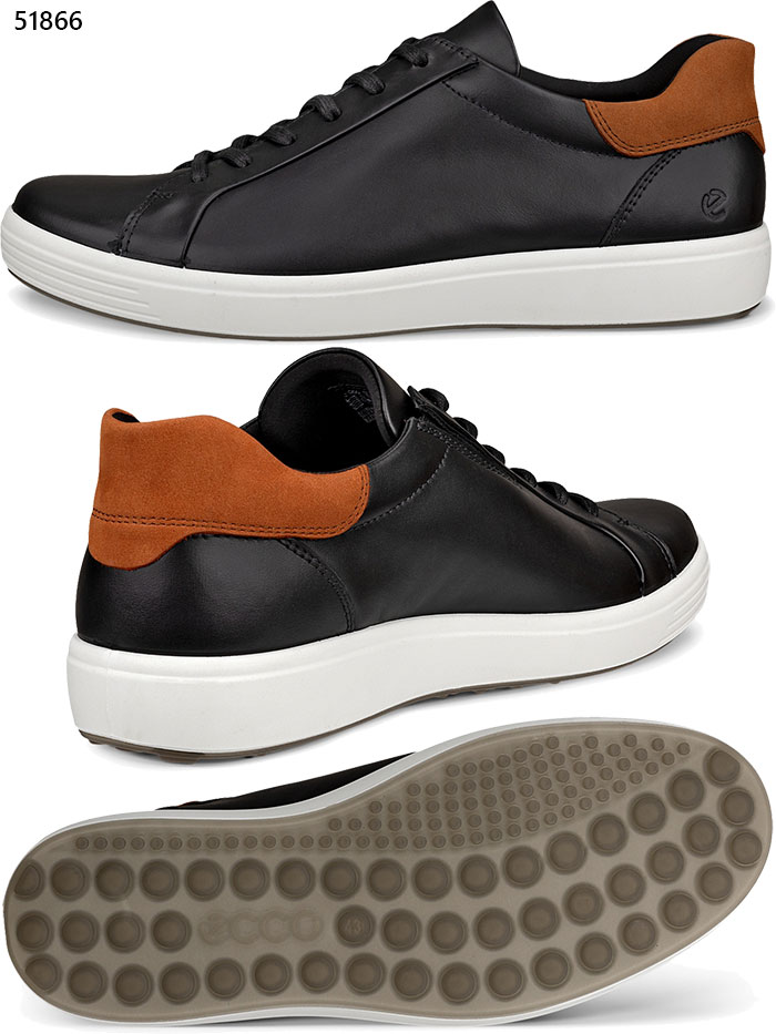 ecco（エコー） メンズ レザースニーカー soft 7 スニーカー シューズ