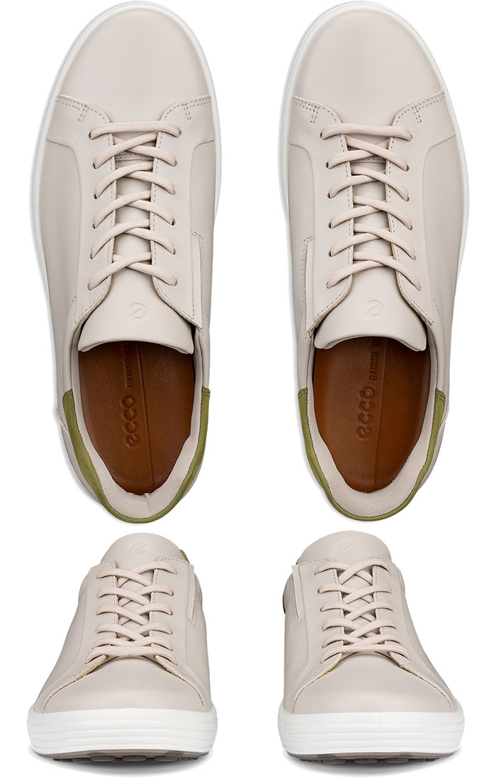 ECCO 本革メッシュ スニーカー ECCO soft zero WOMEN ウィメンズ レザースニーカー | ブラック