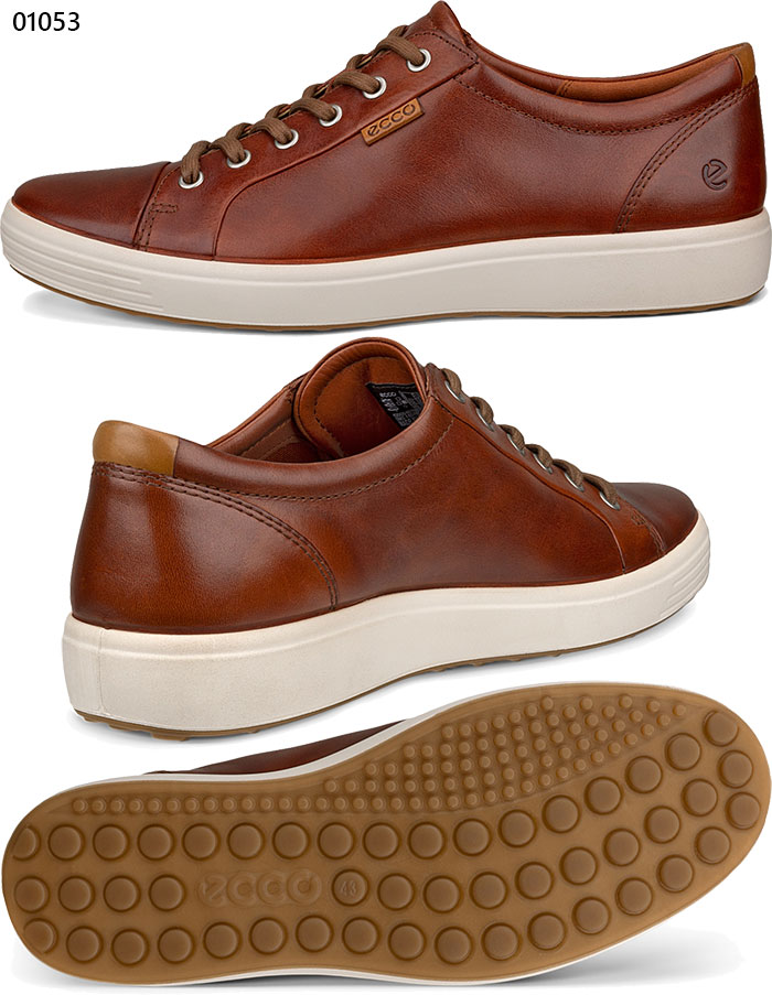 ecco（エコー） メンズ レザースニーカー soft 7 スニーカー シューズ
