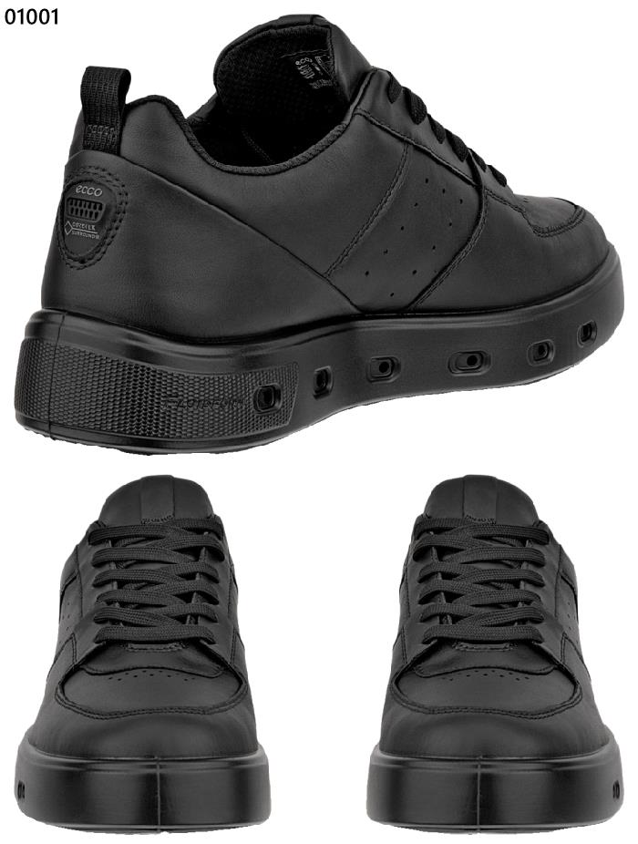 【新品・タグ付】エコー レインシューズ ゴアテックス ブラック 24.5 ecco エコー レディース street 720 レザー Gore-Tex スニーカー