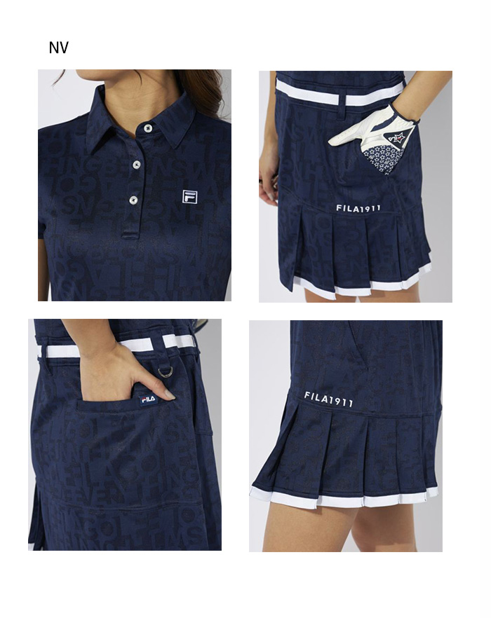 FILA GOLF フィラ ゴルフ レディース ウエスト切替ワンピース