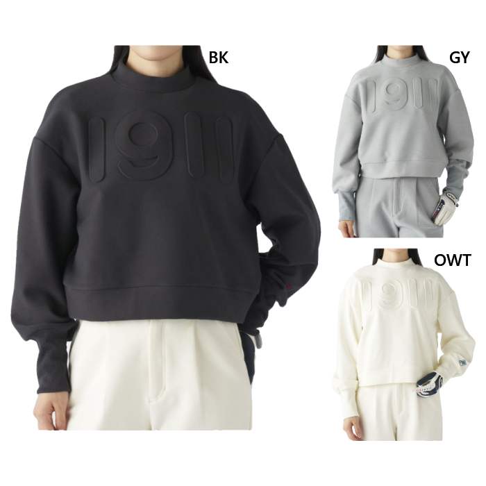 フィラ ゴルフ レディース プルオーバー ゴルフウェア トップス 長袖 トレーナー ホワイト 白 ブラック 黒 グレー 灰色 送料無料 FILA GOLF 795263 FILA GOLF フィラ ゴルフ レディース プルオーバー ゴルフウェア