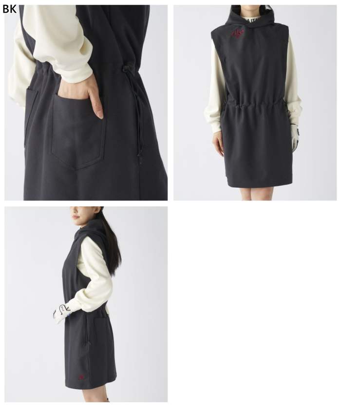 FILA GOLF フィラ ゴルフ レディース パーカーベストワンピース ゴルフ