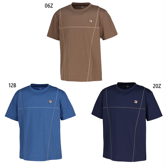 フィラ メンズ ゲームシャツ テニス バドミントンウェア トップス 半袖 ブラック 黒 イエロー 黄色 送料無料 FILA EM0260 FILA（フィラ） メンズ ゲームシャツ テニス バドミントンウェア