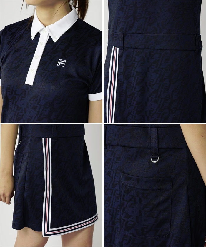 FILA GOLF フィラ ゴルフ レディース 巻きスカート風ワンピース ゴルフ