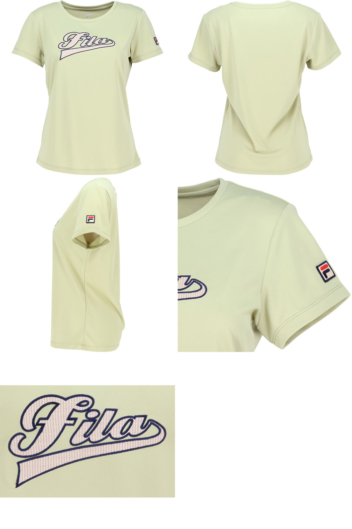 FILA（フィラ） レディース アップリケTシャツ テニス バドミントン