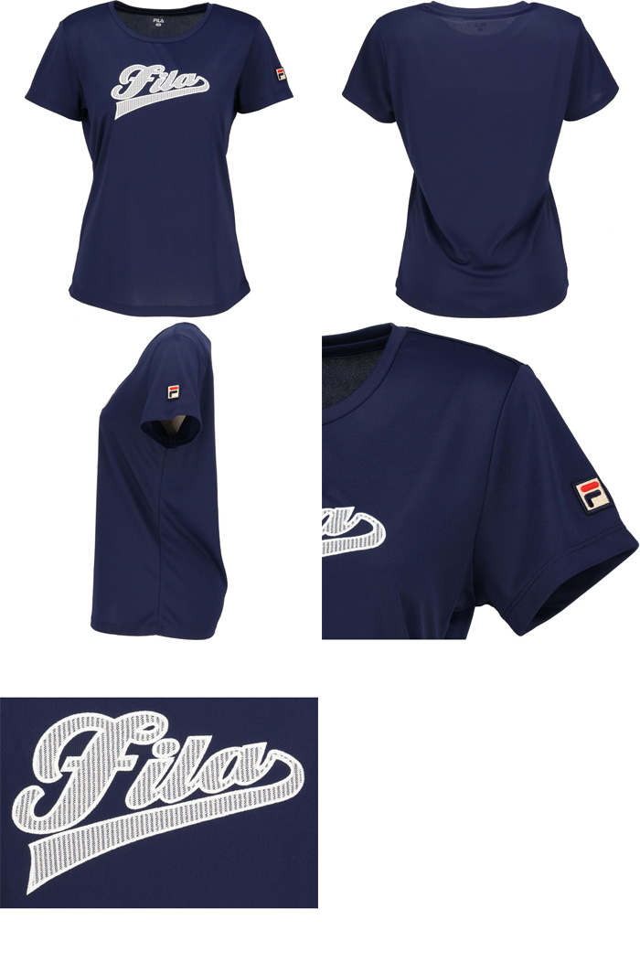 FILA（フィラ） レディース アップリケTシャツ テニス バドミントン