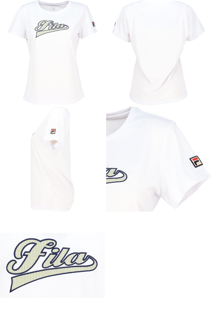 FILA（フィラ） レディース アップリケTシャツ テニス バドミントン