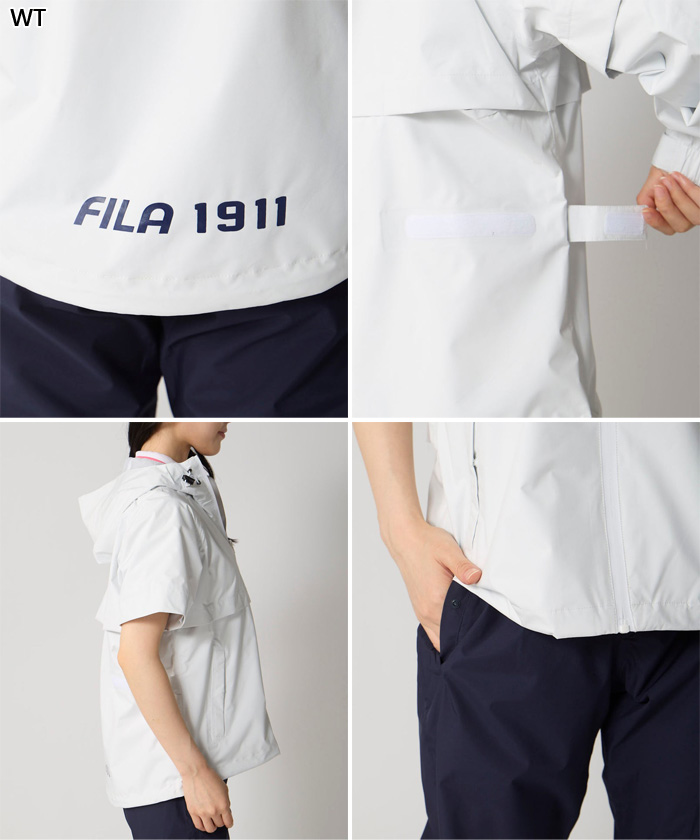FILA GOLF フィラ ゴルフ レディース 収納袋付きレインウェア上下