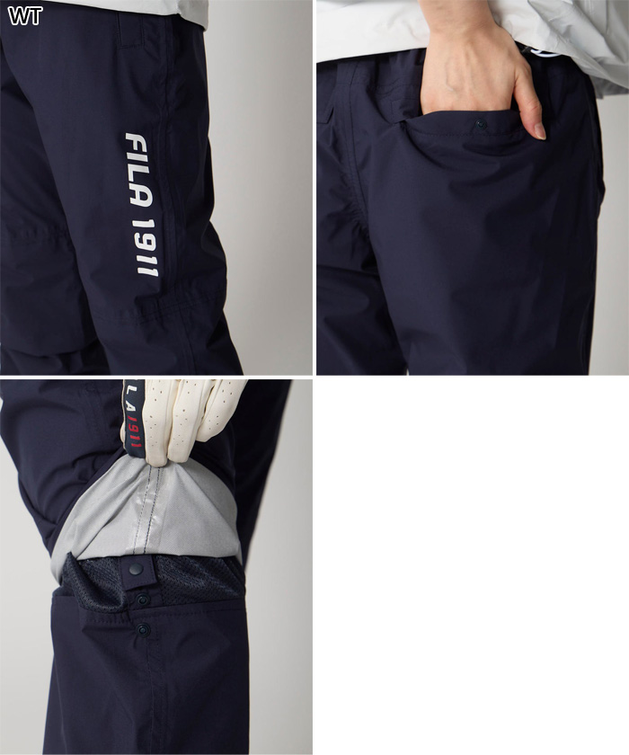 FILA GOLF フィラ ゴルフ レディース 収納袋付きレインウェア上下