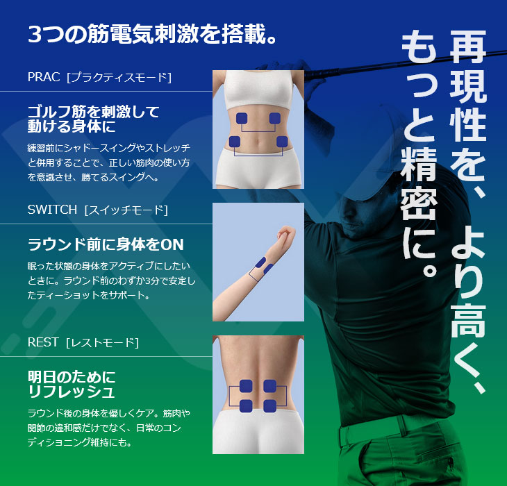伊藤超短波 メンズ レディース ルコエゴルフ RUCOE GOLF 本体セット 筋