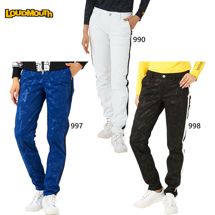 ラウドマウス レディース ボンディングロングパンツ ゴルフウェア ボトムス ホワイト 白 ブラック 黒 ネイビー 送料無料 LOUDMOUTH 772358 LOUDMOUTH（ラウドマウスゴルフ） ラウドマウス レディース