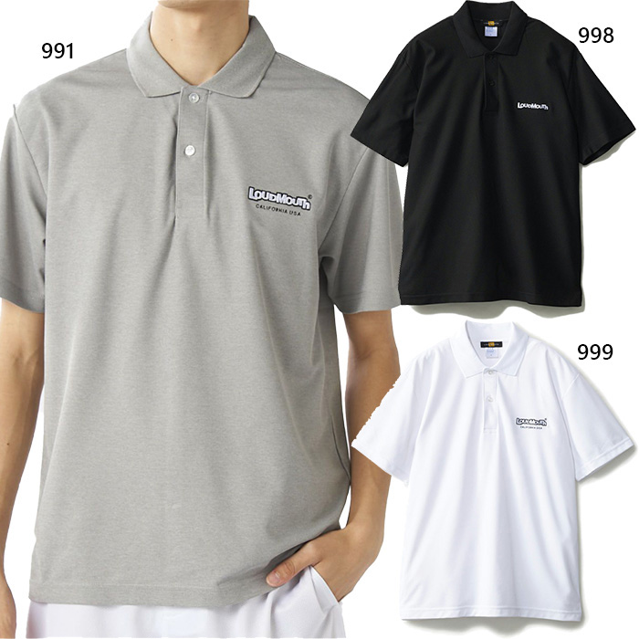 ラウドマウス メンズ レディース ベーシックポロシャツ ゴルフウェア トップス 半袖 ホワイト 白 ブラック 黒 グレー 灰色 送料無料 LOUDMOUTH 775505 LOUDMOUTH（ラウドマウスゴルフ） ラウドマウス メンズ レディース