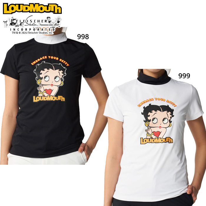 Loudmouth ラウンドマウス Betty Boop 半袖Tシャツ LOUDMOUTH（ラウドマウスゴルフ） ラウドマウス レディース ベティー