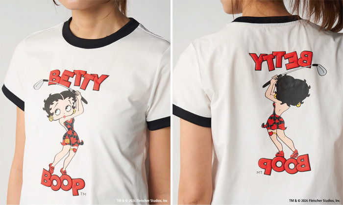 Loudmouth ラウンドマウス Betty Boop 半袖Tシャツ LOUDMOUTH（ラウドマウスゴルフ） ラウドマウス レディース ベティー
