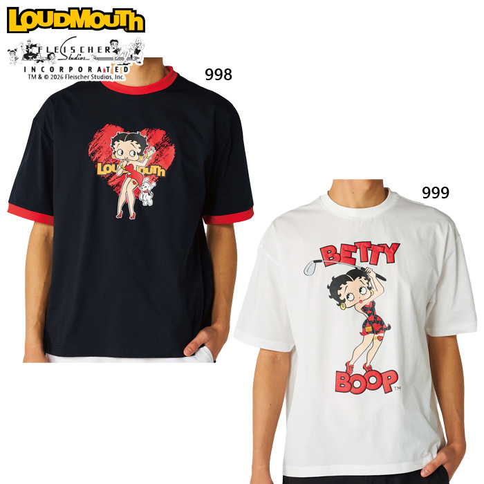 Loudmouth ラウンドマウス Betty Boop 半袖Tシャツ LOUDMOUTH（ラウドマウスゴルフ） ラウドマウス レディース ベティー
