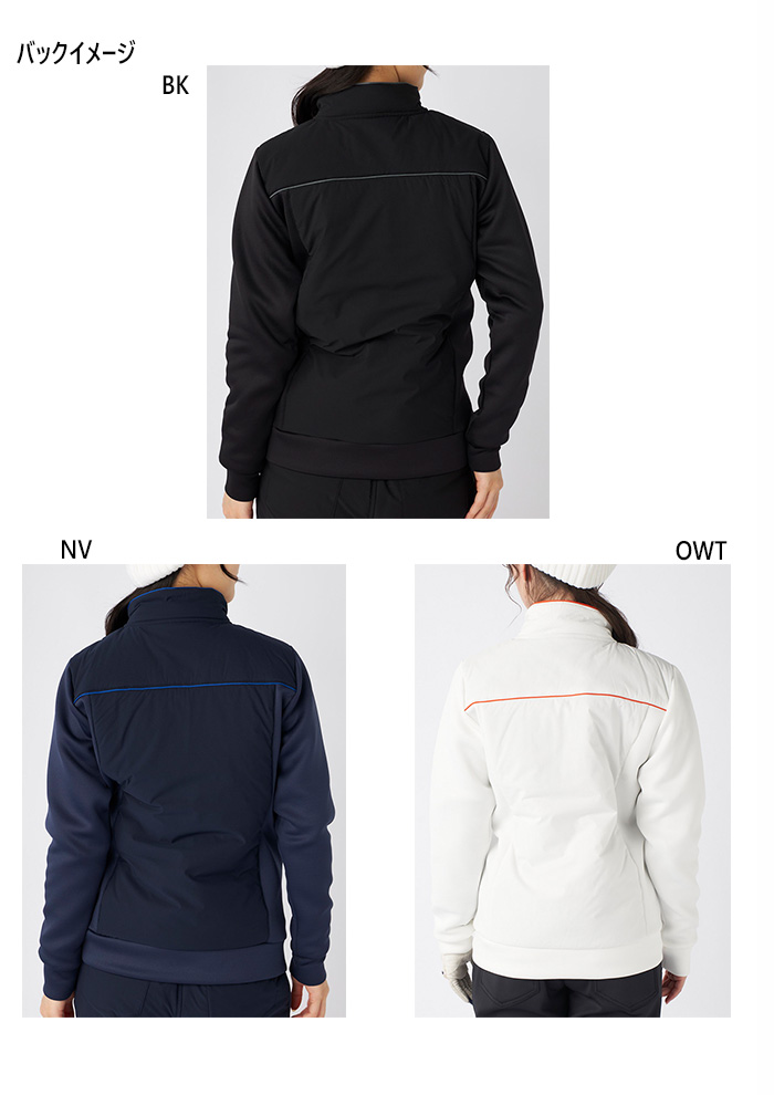 マリクレール レディース ハイブリッドブルゾン ゴルフウェア トップス 長袖 ホワイト 白 ブラック 黒 ネイビー 送料無料 marie claire 735253 Marie Claire（マリ クレール） レディース ハイブリッドブルゾン