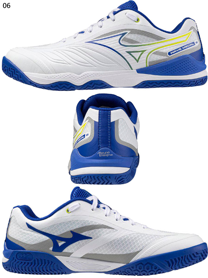 3E幅 ワイド ミズノ メンズ レディース ウエーブメダル8 WIDE 卓球シューズ ローカット 幅広 ホワイト 白 送料無料 Mizuno 81GA2583 MIZUNO（ミズノ） 3E幅 ワイド メンズ レディース ウエーブメダル8