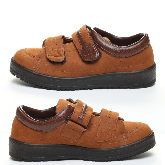 3E幅 やや幅広 ムーンスター メンズ Vステップ04 ウォーキングシューズ リハビリ 介護 靴 ウォーキング 病院 入院 室内 屋内 軽量 ブラック 黒 ブラウン 茶色 送料無料 MoonStar 11411886 11411887 MoonStar（ムーンスター） 3E幅 やや幅広 メンズ Vステップ04