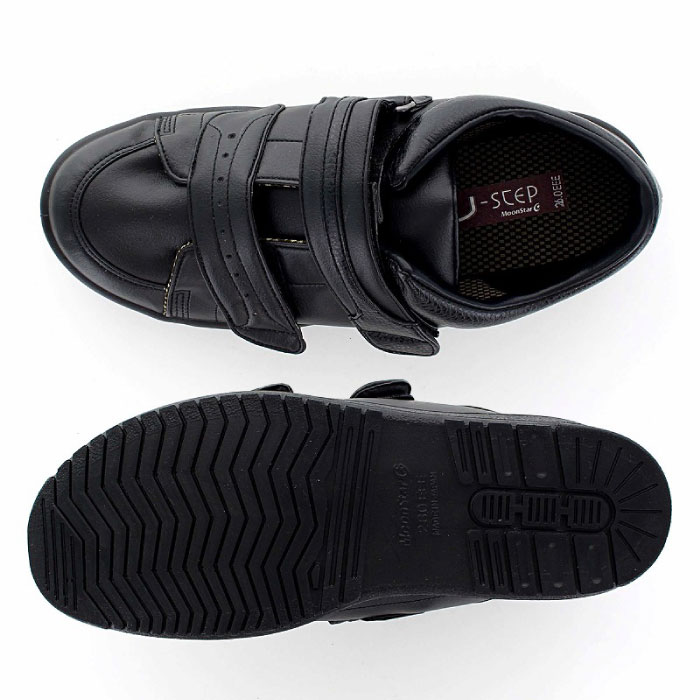 3E幅 やや幅広 ムーンスター メンズ Vステップ04 ウォーキングシューズ リハビリ 介護 靴 ウォーキング 病院 入院 室内 屋内 軽量 ブラック 黒 ブラウン 茶色 送料無料 MoonStar 11411886 11411887 MoonStar（ムーンスター） 3E幅 やや幅広 メンズ Vステップ04