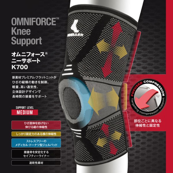 ミューラー MUELLER オムニフォース ニーサポート K700 S  55141 MUELLER（ミューラー） メンズ レディース オムニフォース ニー