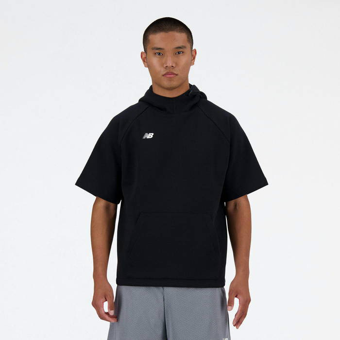 全3色 ニューバランス メンズ BP フリースフーディショートスリーブトップ 野球ウェア トップス 半袖パーカー ブラック 黒 ネイビー 送料無料 New Balance MT41708 New Balance（ニューバランス） 全3色 メンズ BP フリースフーディ
