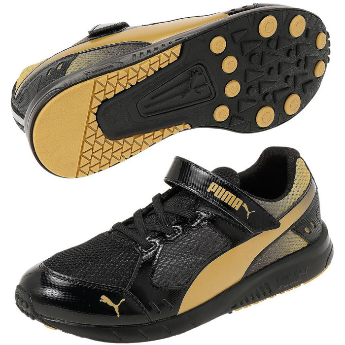 25.5cm激レア★ゴールドジム ベニス本店×プーマ★コラボ★シューズ未使用新品 PUMA（プーマ） ジュニア キッズ スピードモンスター V3 スニーカー