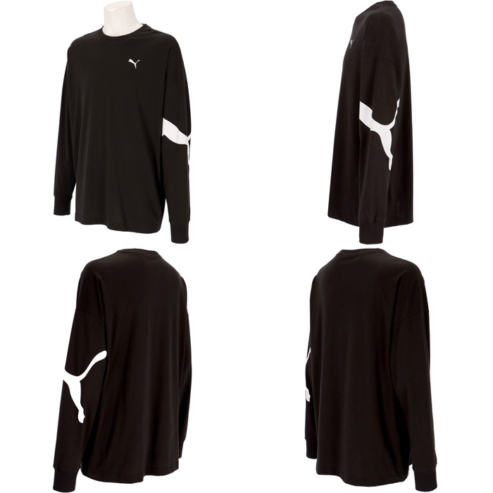 PUMA（プーマ） メンズ LS コットン オーバーサイズド Tシャツ 長袖T