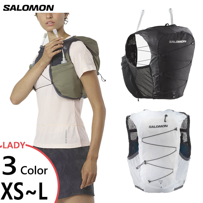 サロモン レディース アクティブスキン ACTIVE SKIN 8 ベスト バッグ 鞄 マラソンバッグ トレイルランニング トレラン LC1757100
