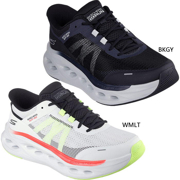 スケッチャーズ メンズ スリップインズ マックスクッショニング グライドステップ スニーカー シューズ 紐靴 ローカット ハンズフリーシューズ ホワイト 白 ブラック 黒 送料無料 SKECHERS 220422 SKECHERS（スケッチャーズ） メンズ スリップインズ マックス