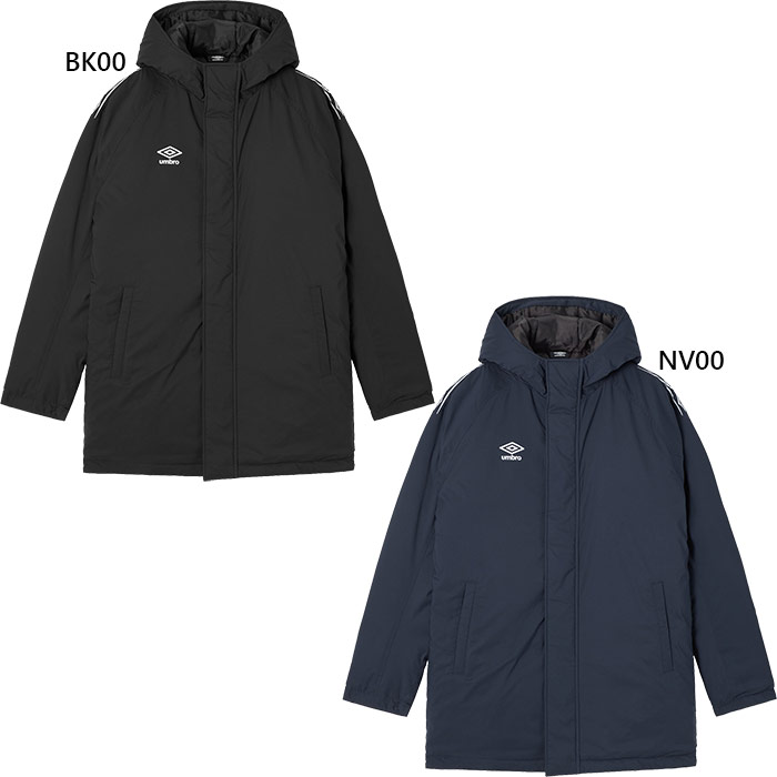 アンブロ メンズ インシュレーションハーフコート 中綿 サッカーウェア フットサルウェア トップス 上着 アウター 長袖 ブラック 黒 ネイビー 送料無料 UMBRO UF5FWB04MA umbro（アンブロ） メンズ インシュレーションハーフコート 中綿