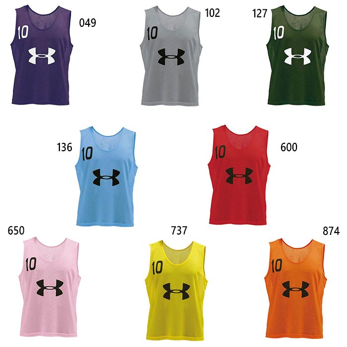 アンダーアーマー UNDER ARMOUR 番号付き赤色ビブス10枚セット UNDER ARMOUR（アンダーアーマー） 10枚セット メンズ レディース
