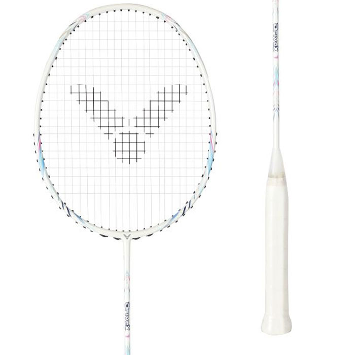 Victor T8 バドミントンラケット ホワイト/ブルー/レッド VICTOR ビクター メンズ レディース ドライブX1 DRIVEX バドミントン
