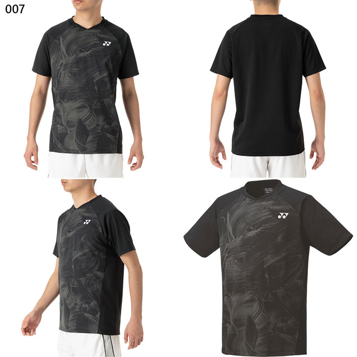 YONEX バドミントンTシャツ ブラック　サイズL YONEX（ヨネックス） メンズ レディース ゲームシャツ フィット