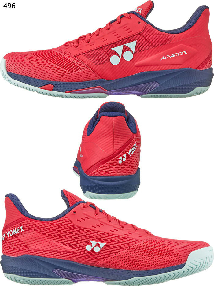 3E 幅広 ワイド ヨネックス メンズ レディース パワークッションアドアクセル メンAC 靴 シューズ テニス 競技 ローカット オールコート用 スポーツ ホワイト 白 レッド 赤 ベージュ 送料無料 YONEX SHTAAMA YONEX（ヨネックス） 3E幅 オールコート用 メンズ レディース パワー