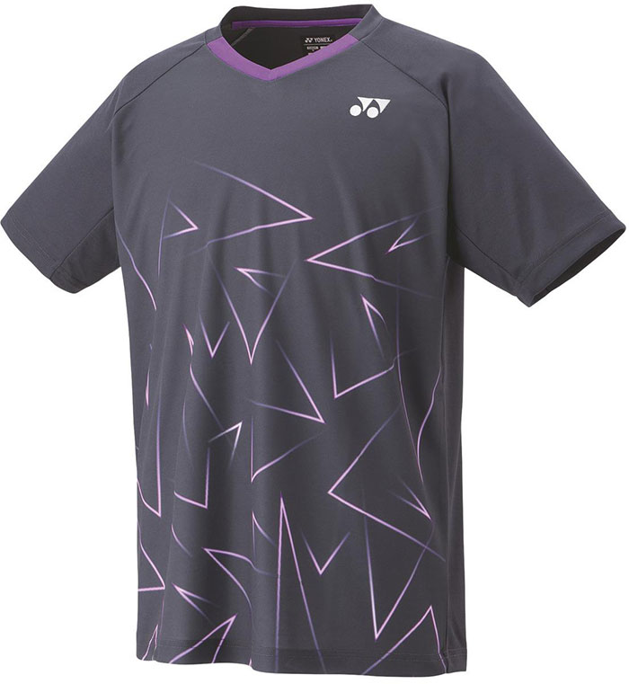 YONEX バドミントン ウェア 黒/紫　メンズ　M YONEX（ヨネックス） メンズ レディース ユニゲームシャツ テニス