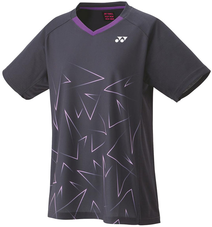 YONEX バドミントンシャツ 黒/金 HITACHI YONEX ヨネックス レディース ゲームシャツ テニス バドミントン